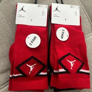 Nike Red Athletic Crew Socks 2-Pack